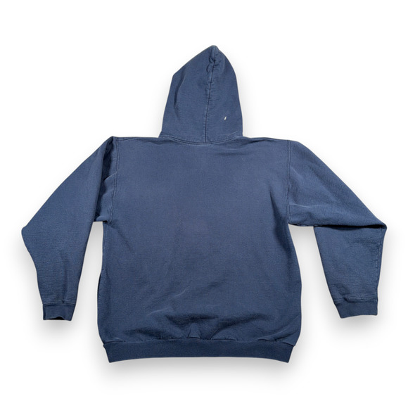 Vintage Notre Dame Sweater Adult MEDIUM Blue Hoodie Zip USA Campus Bookstore 90s - Picture 3 of 11